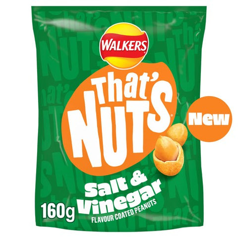 Thats Nuts Walkers Salt & Vinegar 160g (Pack of 3)