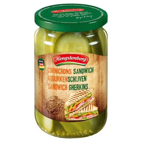Hengstenberg Sandwich Gherkins 330g (Pack of 2)