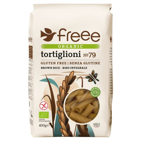Freee Gluten Free Organic Brown Rice Tortiglioni 400g (Pack of 3)