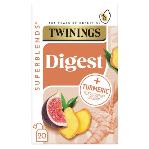 Twinings Superblends Digest Tea with Ginger & Turmeric 20's (Pack of 3)