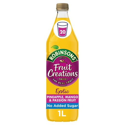 Robinsons Fruit Creations Pineapple, Mango Passionfruit 1L (Pack 2)