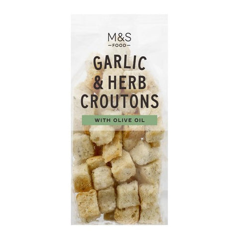 M&S Garlic & Herb Focaccia Croutons 80g (Pack of 6)