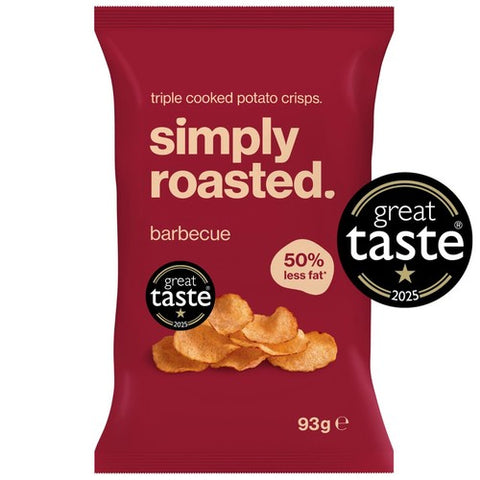Simply Roasted Barbecue Crisps 93g (Pack of 6)