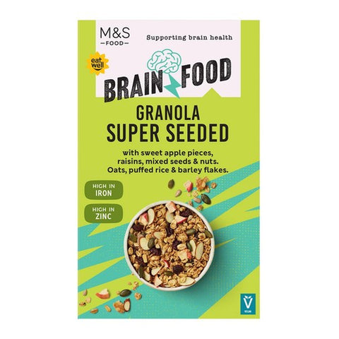M&S Brain Food Granola Super Seeded 400g (Pack of 3)