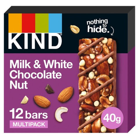 KIND Milk & White Chocolate Nut 12 x 40g (Pack of 3)