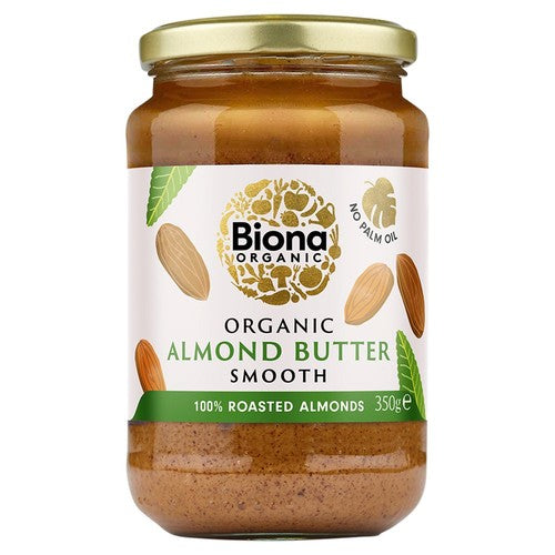 Biona Almond Butter - Smooth Organic 350g (Pack of 2)