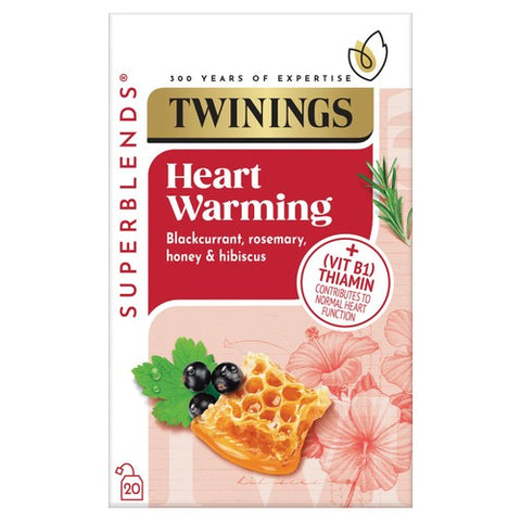 Twinings Superblends Heartea with Blackcurrant, Rosemary Honey 20's (Pack 3)