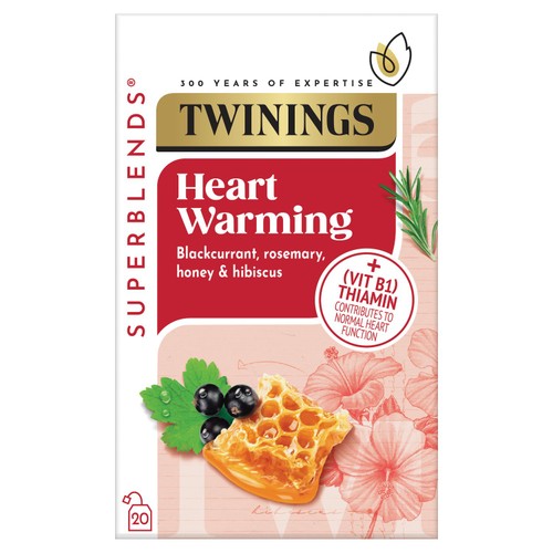 Twinings Superblends Heartea with Blackcurrant, Rosemary Honey 20's (Pack 3)
