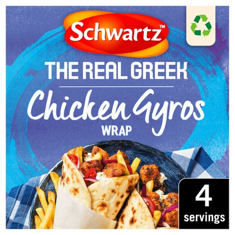 Schwartz x The Real Greek Chicken Gyros Wrap 20g (Pack of 2)