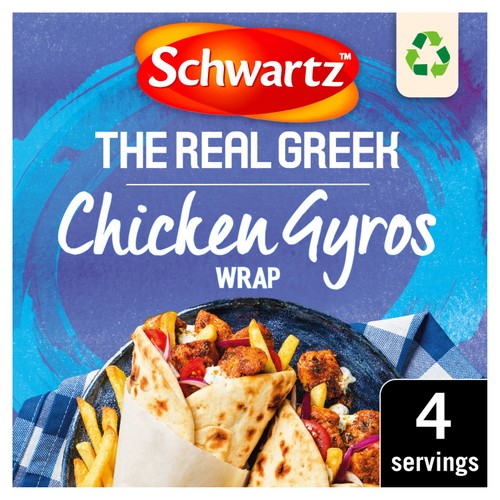 Schwartz x The Real Greek Chicken Gyros Wrap 20g (Pack of 2)