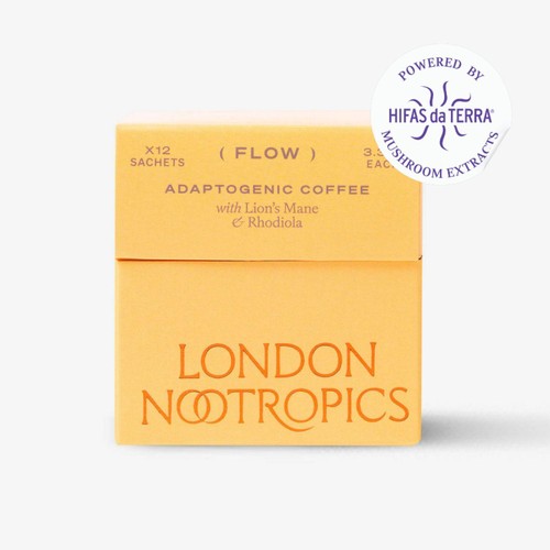 London Nootropics Flow Adaptogenic Coffee with Lion's Mane Rhodiola (Pack 2)