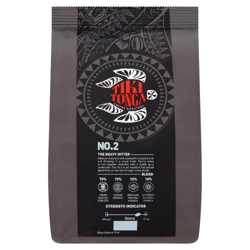 Tiki Tonga Blend No.2 Whole Coffee Beans 227g (Pack of 2)