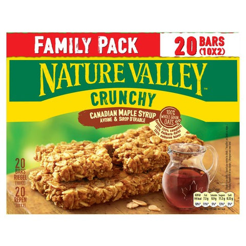 Nature Valley Crunchy Maple Syrup Cereal Bars Family Pack 10 x 42g (Pack of 3)