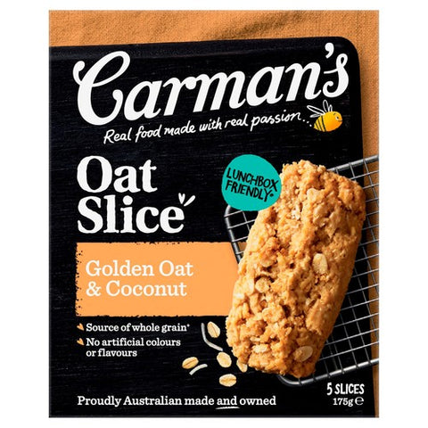 Carman's Kitchen Golden Oat & Coconut Oat Slice 5 x 35g (Pack of 3)