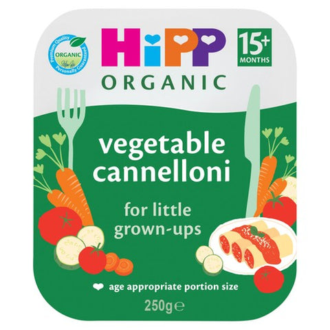 HiPP Organic Vegetable Cannelloni Toddler Tray Meal 15+ Months 250g (Pack of 2)