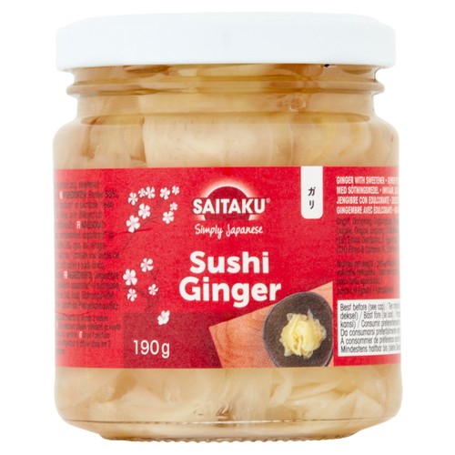 Saitaku Sushi Pickled Ginger 190g (Pack of 2)