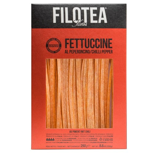 Filotea Chilli Pepper Fettuccine Artisan Egg Pasta 250g (Pack of 3)