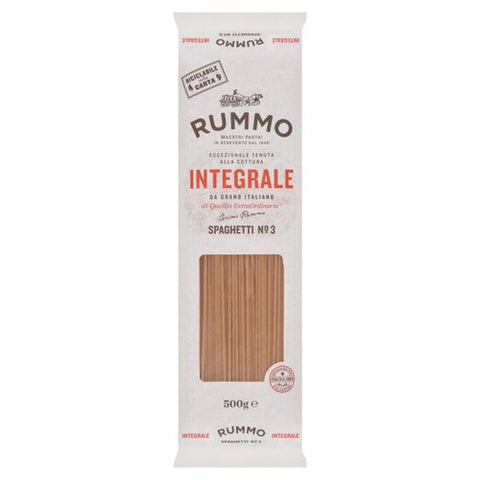 Rummo Wholewheat Spaghetti Integrali Pasta No.3 500g (Pack of 3)