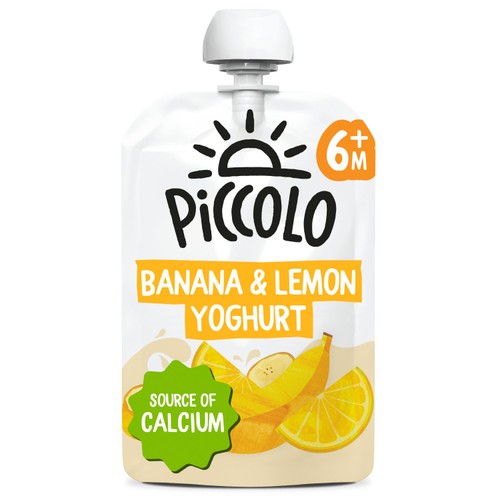 Piccolo Organic Banana & Lemon Greek-Style Yoghurt 100g (Pack of 2)