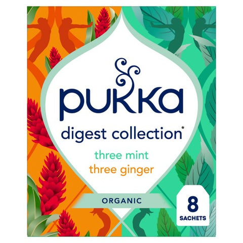 Pukka Organic Digest Collection Herbal Tea with Mint & Ginger 8's (Pack of 3)