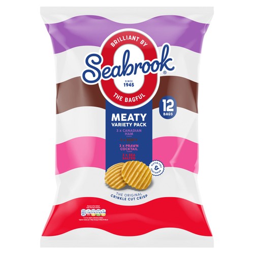 Seabrook Crinkle Meaty Variety 12pk (Pack of 3)