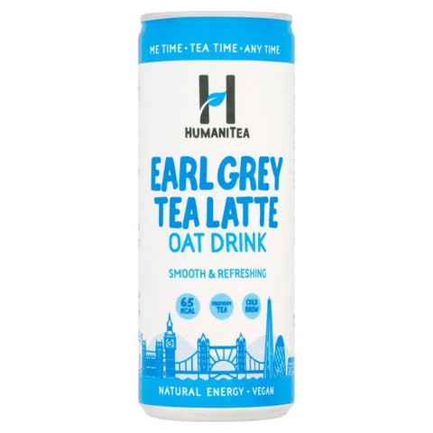 HumaniTea Cold Brew Earl Grey Tea Latte Oat Drink 250ml (Pack of 3)