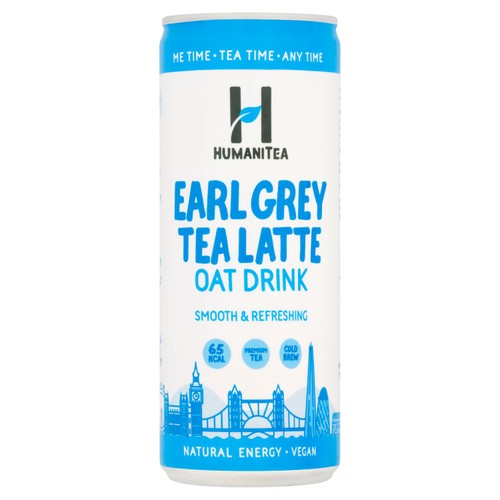 HumaniTea Cold Brew Earl Grey Tea Latte Oat Drink 250ml (Pack of 3)