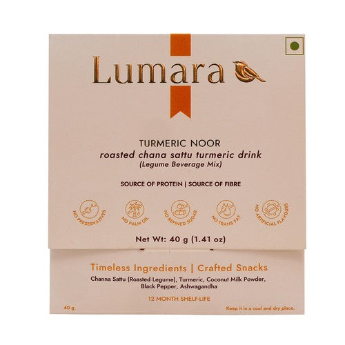 Lumara Turmeric Noor roasted chana sattu turmeric drink 40g (Pack of 3)