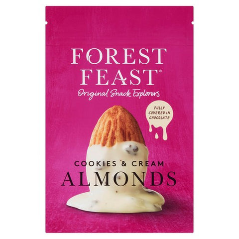 Forest Feast Cookies & Cream White Chocolate Almonds 120g (Pack of 3)