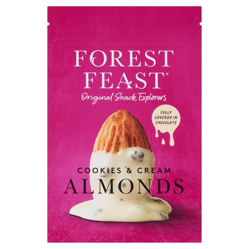 Forest Feast Cookies & Cream White Chocolate Almonds 120g (Pack of 3)