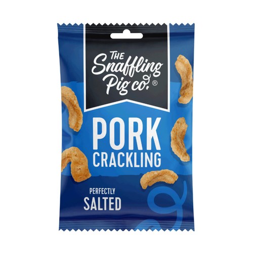 Snaffling Pig Perfectly Salted Pork Crackling Packets 40g (Pack of 6)