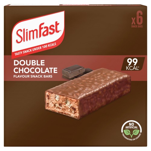 SlimFast Core Double Choc Snack Bar 6 x 25g (Pack of 3)
