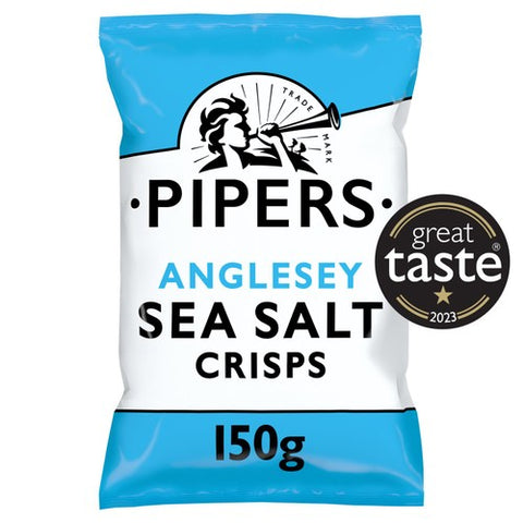 Pipers Anglesey Sea Salt Sharing Bag Crisps 150g (Pack of 3)