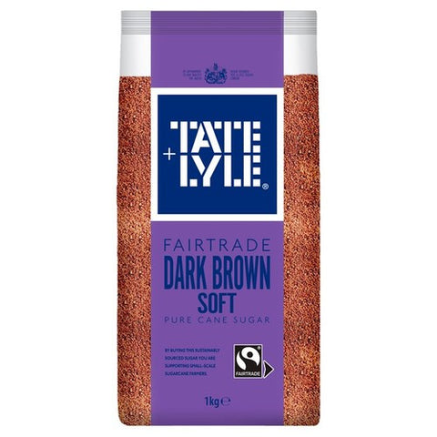 Tate & Lyle Fairtrade Dark Brown Sugar 1kg (Pack of 2)