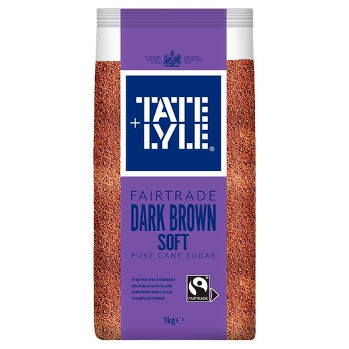 Tate & Lyle Fairtrade Dark Brown Sugar 1kg (Pack of 2)