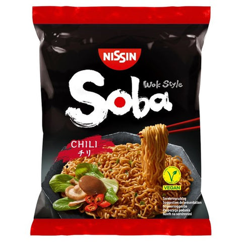 Nissin Soba Chili Instant Wok Style Noodles 111g (Pack of 3)