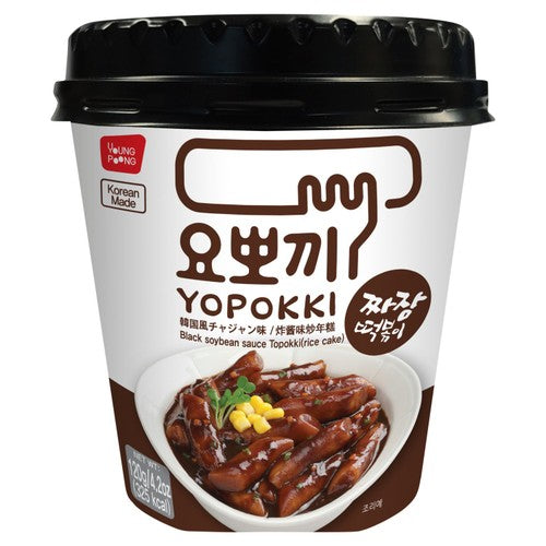 Yopokki Black Soybean Korean Topokki Instant Rice Cake 120g (Pack of 2)