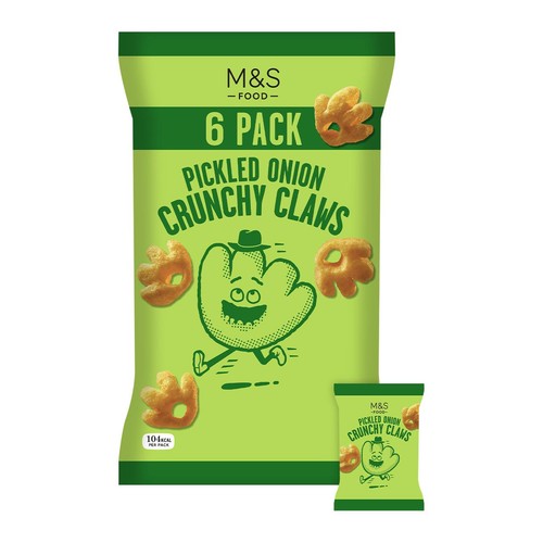 M&S Pickled Onion Crunchy Claws Multipack 6 's (Pack of 2)