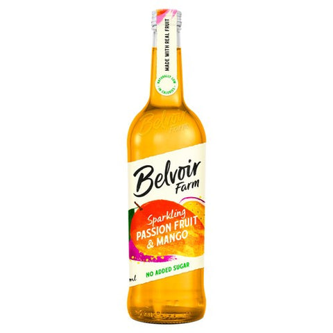 Belvoir Farm No added sugar sparkling passionfruit & mango 750ml (Pack of 2)