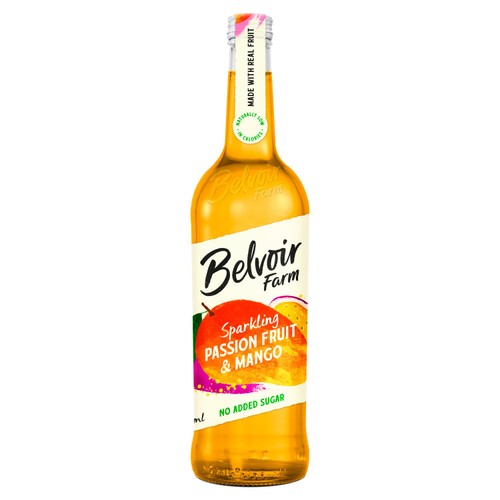 Belvoir Farm No added sugar sparkling passionfruit & mango 750ml (Pack of 2)