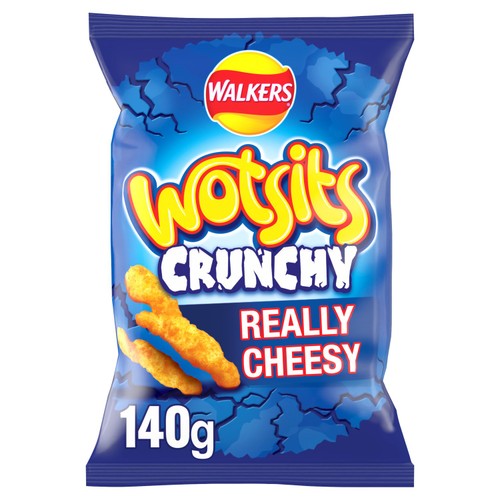 Walkers Wotsits Crunchy Really Cheesy Snacks Crisps 140g (Pack of 3)