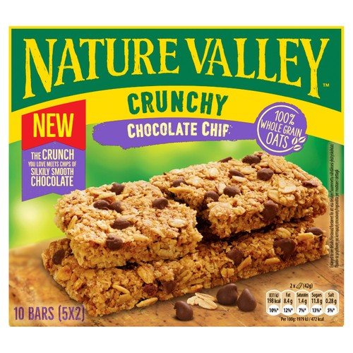 Nature Valley Crunchy Chocolate Chip Cereal Bars 5 x 42g (Pack of 3)
