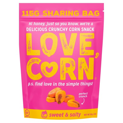 LOVE CORN Sweet & Salty Crunchy Corn 115g (Pack of 3)
