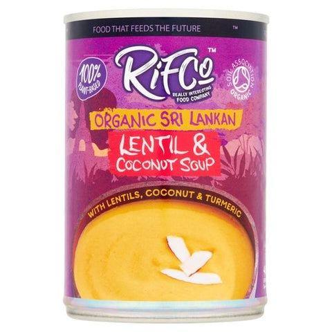 Rifco Organic Free From Sri Lankan Lentil & Coconut Soup 400g (Pack of 2)