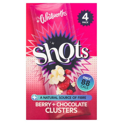 Whitworths Berry & Cluster Shots 4 x 25g (Pack of 2)