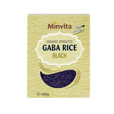 Minvita Organic Sprouted Black GABA Rice 500g (Pack of 3)