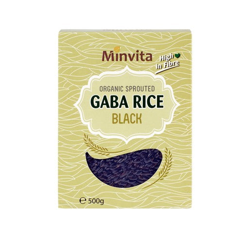 Minvita Organic Sprouted Black GABA Rice 500g (Pack of 3)