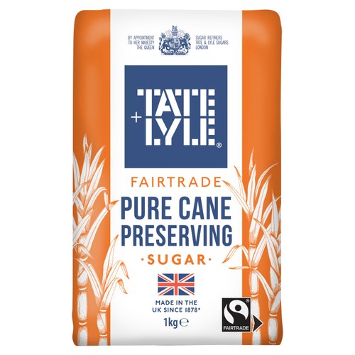 Tate & Lyle Fairtrade Preserving Sugar 1kg (Pack of 2)