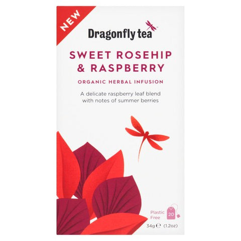 Dragonfly Organic Sweet Rosehip & Raspberry 20's (Pack of 3)