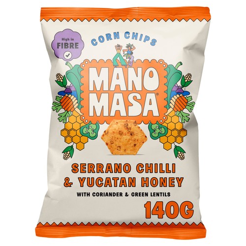 Manomasa Serrano Chilli & Yucatan Honey 140g (Pack of 3)